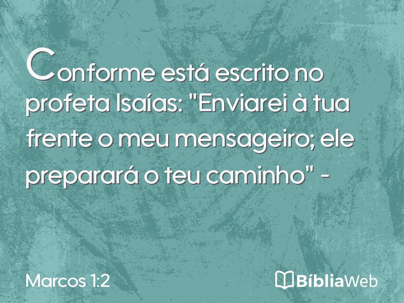 Marcos 1:2 em imagem para compartilhar