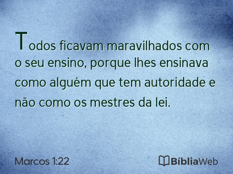 Marcos 1:22 em imagem para compartilhar