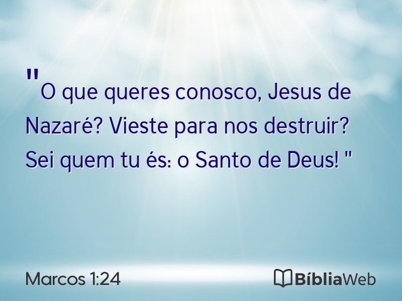 Marcos 1:24 em imagem para compartilhar