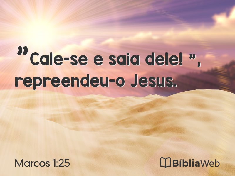 Marcos 1:25 em imagem para compartilhar
