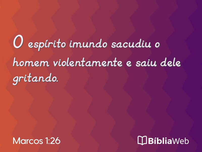Marcos 1:26 em imagem para compartilhar