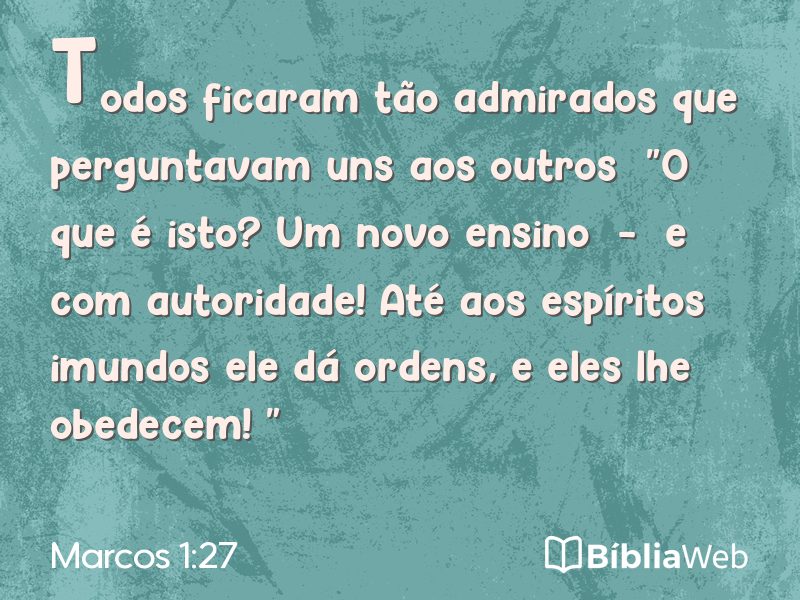 Marcos 1:27 em imagem para compartilhar