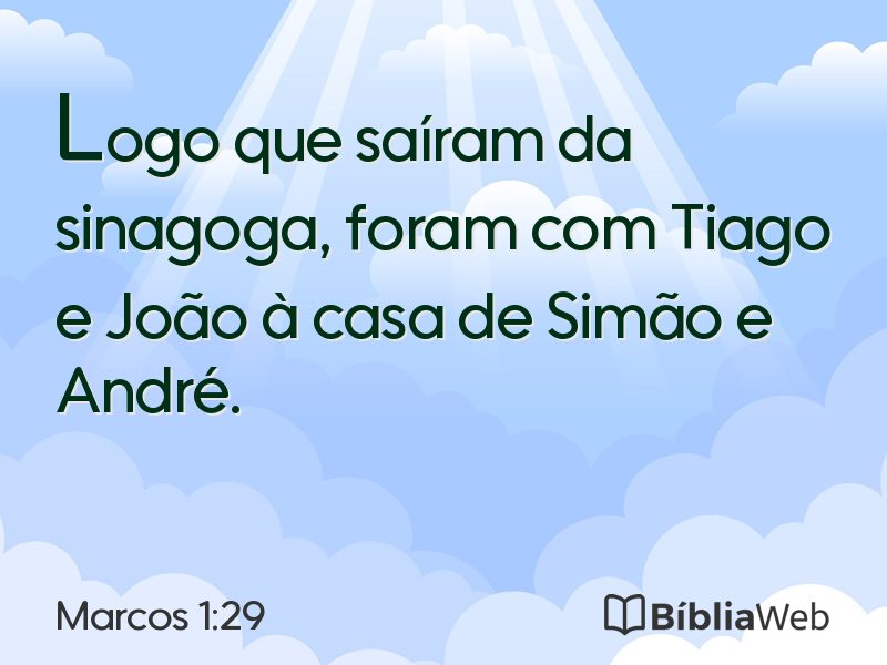 Marcos 1:29 em imagem para compartilhar