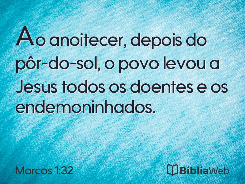 Marcos 1:32 em imagem para compartilhar