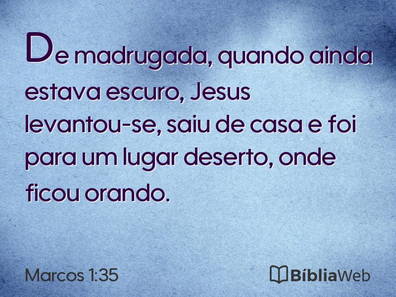 Marcos 1:35 em imagem para compartilhar