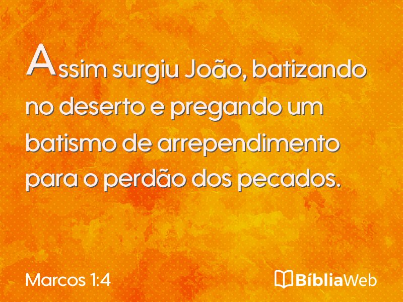 Marcos 1:4 em imagem para compartilhar