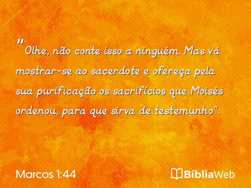 Marcos 1:44 em imagem para compartilhar