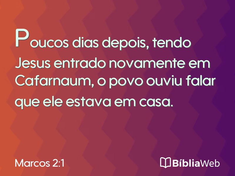 Marcos 2:1 em imagem para compartilhar