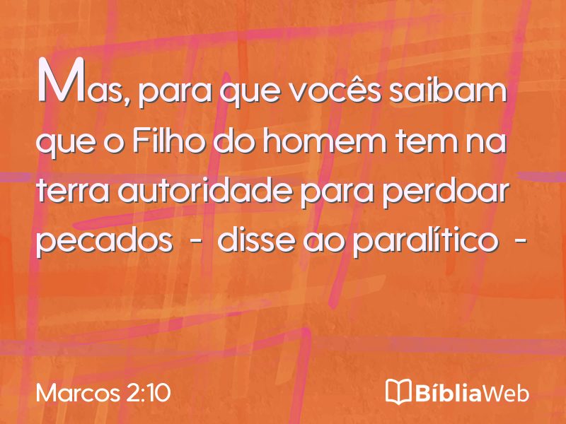 Marcos 2:10 em imagem para compartilhar