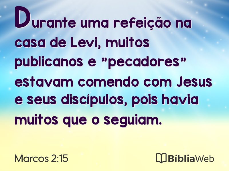 Marcos 2:15 em imagem para compartilhar