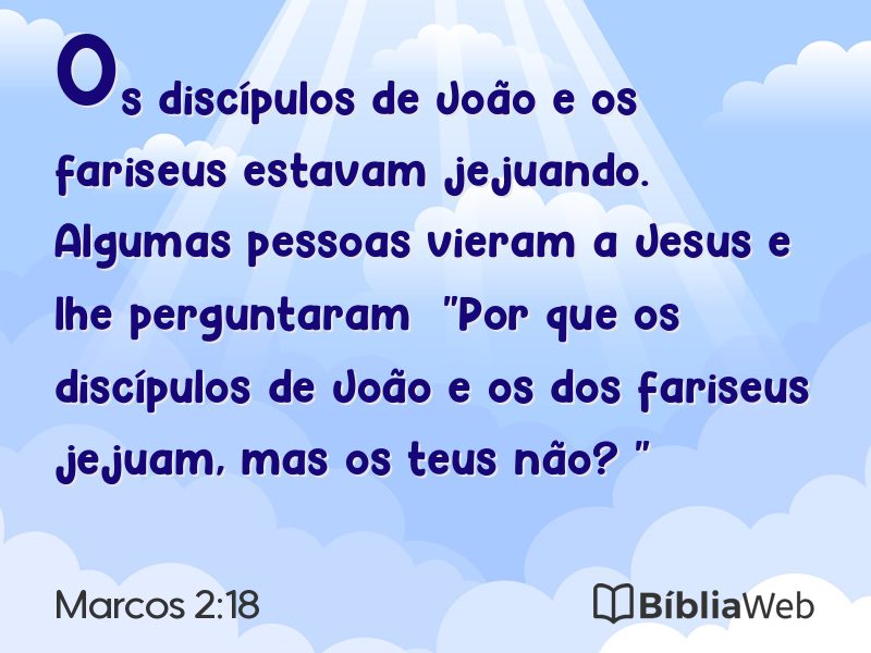 Marcos 2:18 em imagem para compartilhar