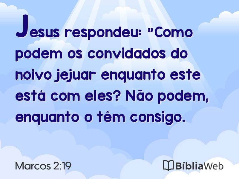 Marcos 2:19 em imagem para compartilhar