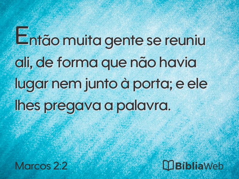 Marcos 2:2 em imagem para compartilhar