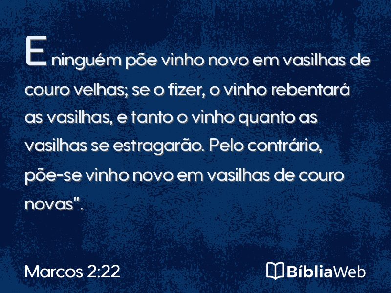 Marcos 2:22 em imagem para compartilhar