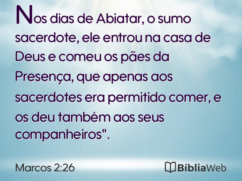 Marcos 2:26 em imagem para compartilhar
