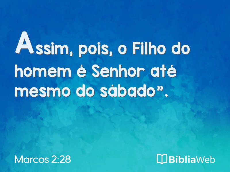 Marcos 2:28 em imagem para compartilhar