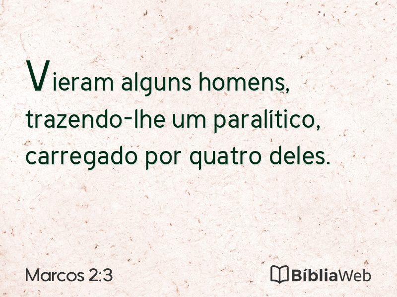 Marcos 2:3 em imagem para compartilhar