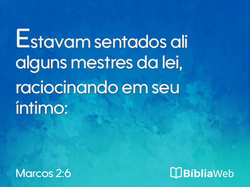 Marcos 2:6 em imagem para compartilhar