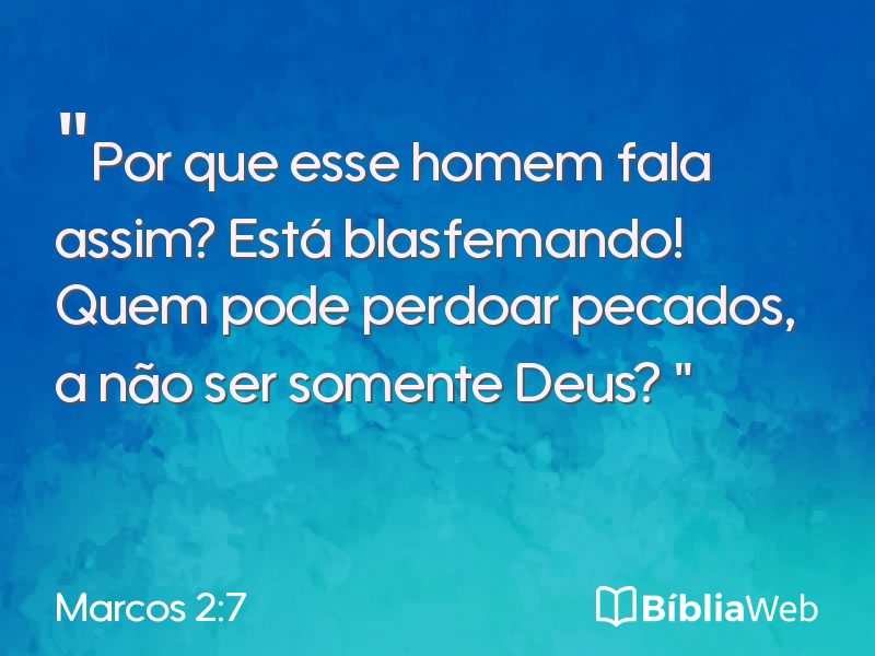 Marcos 2:7 em imagem para compartilhar