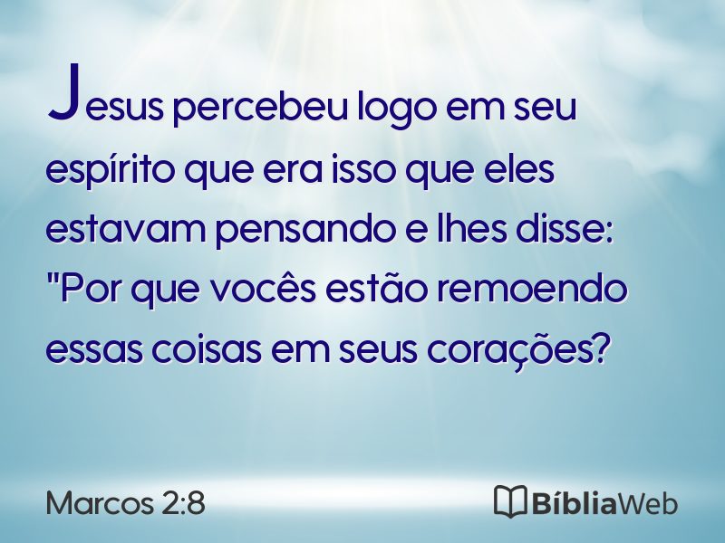 Marcos 2:8 em imagem para compartilhar