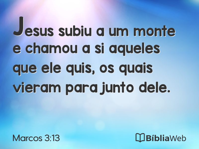 Marcos 3:13 em imagem para compartilhar