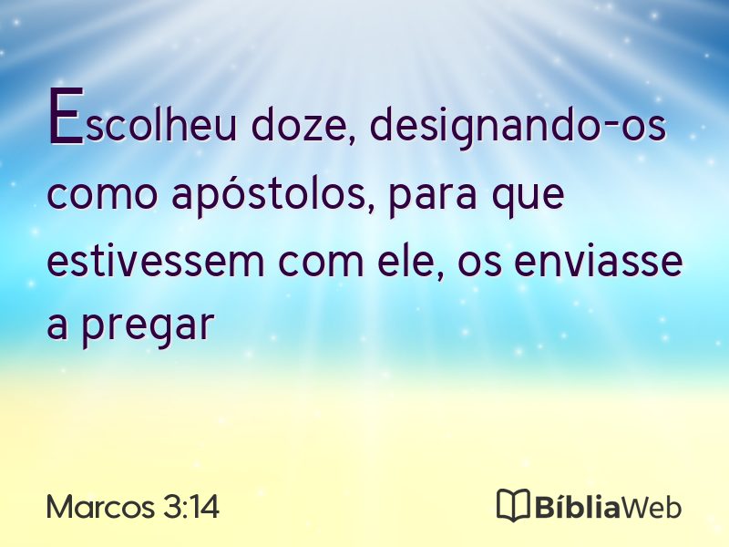Marcos 3:14 em imagem para compartilhar