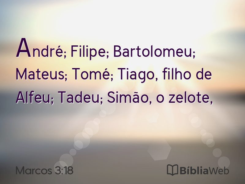 Marcos 3:18 em imagem para compartilhar