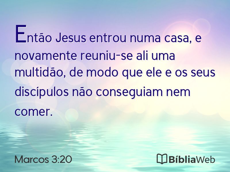Marcos 3:20 em imagem para compartilhar