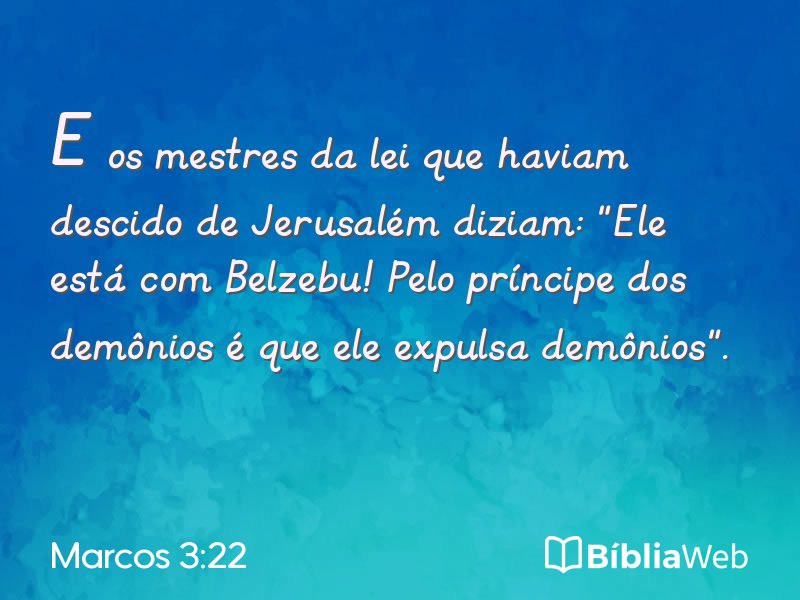 Marcos 3:22 em imagem para compartilhar