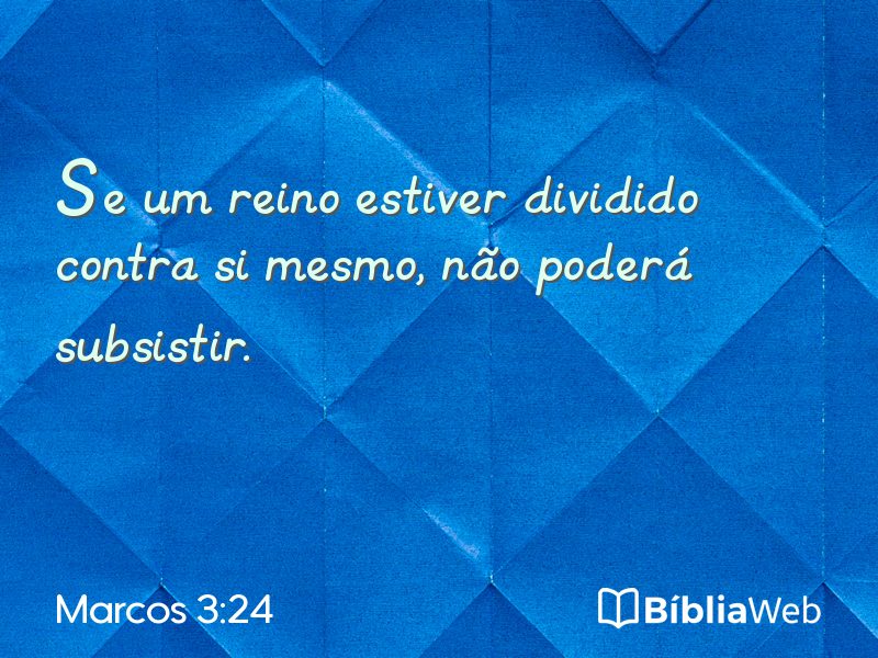Marcos 3:24 em imagem para compartilhar