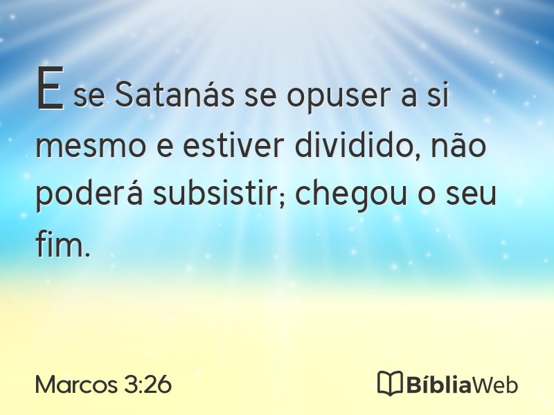 Marcos 3:26 em imagem para compartilhar