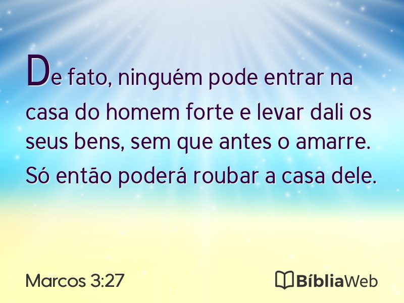 Marcos 3:27 em imagem para compartilhar