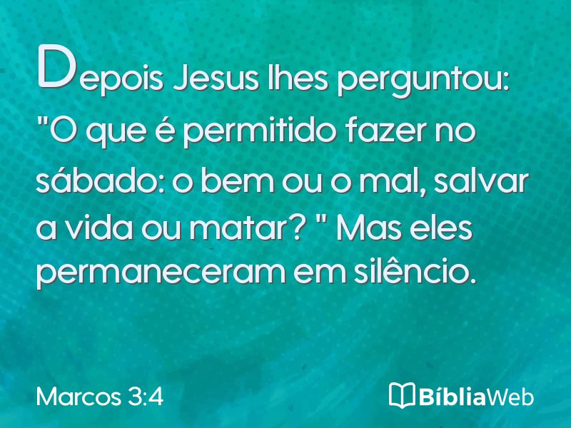 Marcos 3:4 em imagem para compartilhar