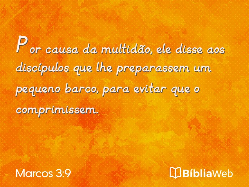 Marcos 3:9 em imagem para compartilhar