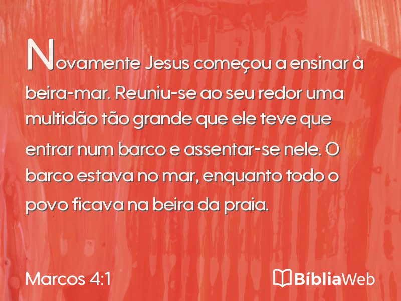 Marcos 4:1 em imagem para compartilhar