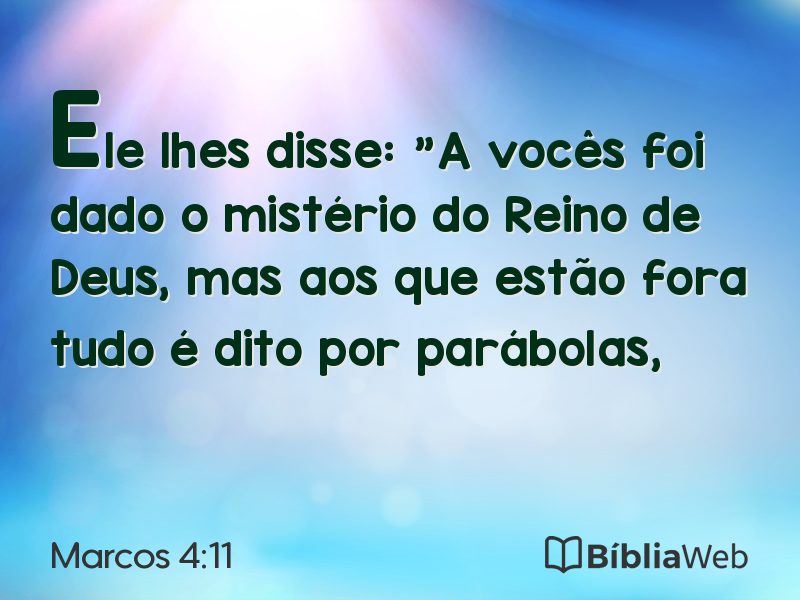 Marcos 4:11 em imagem para compartilhar