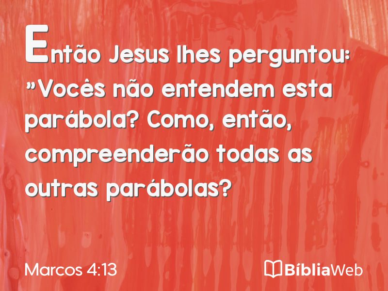 Marcos 4:13 em imagem para compartilhar