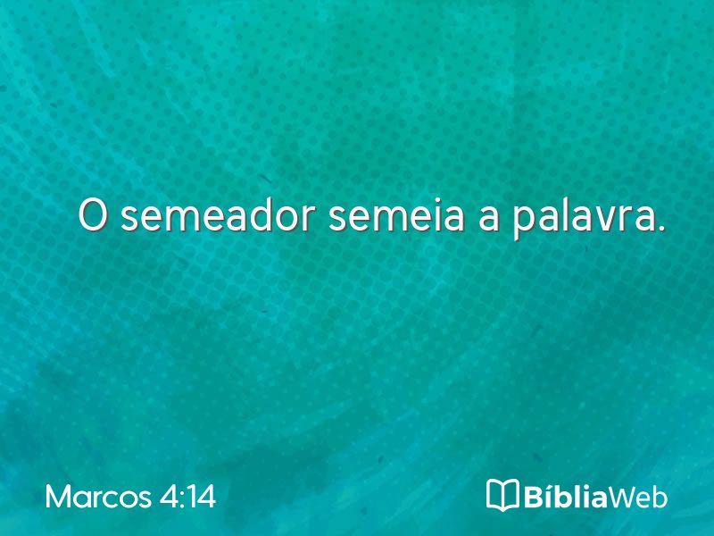 Marcos 4:14 em imagem para compartilhar