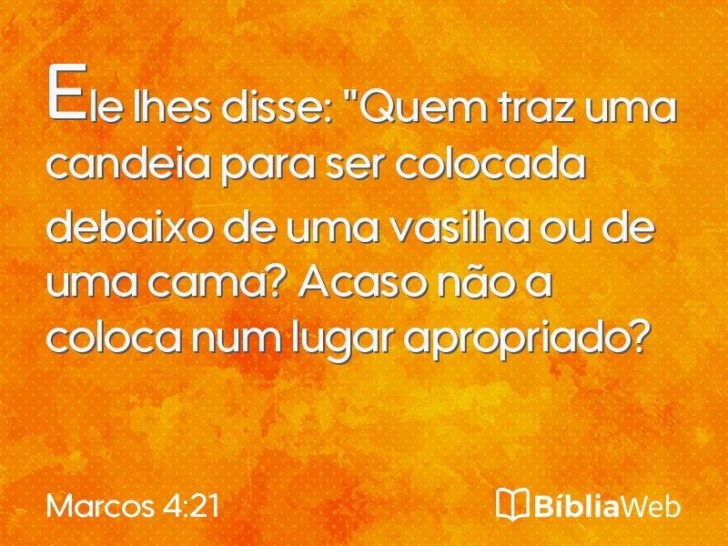 Marcos 4:21 em imagem para compartilhar