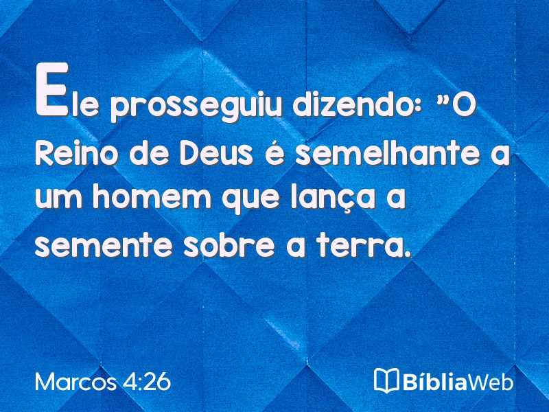 Marcos 4:26 em imagem para compartilhar