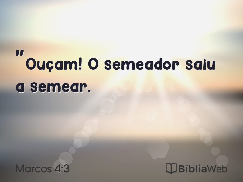 Marcos 4:3 em imagem para compartilhar