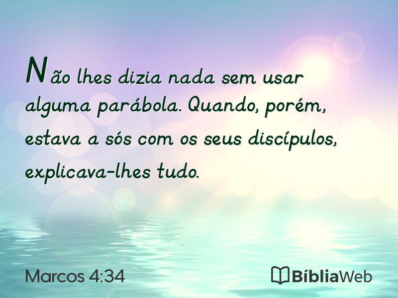 Marcos 4:34 em imagem para compartilhar