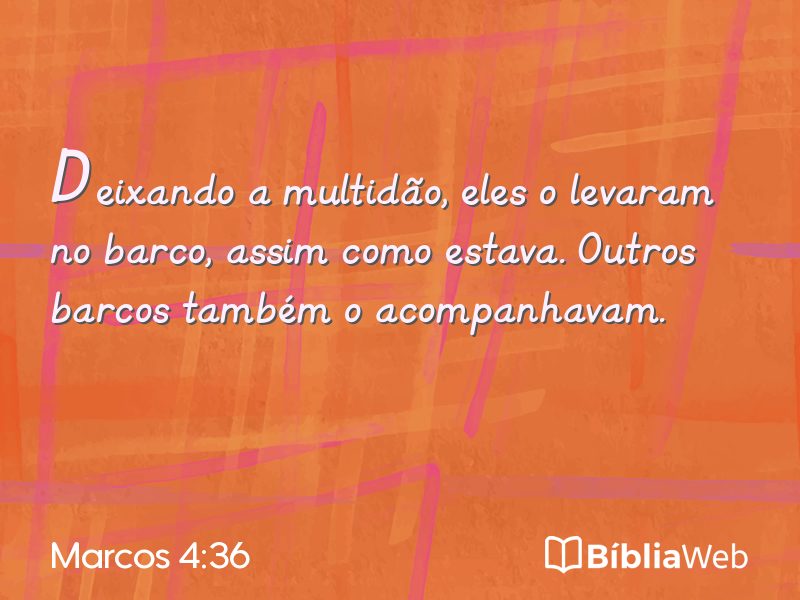 Marcos 4:36 em imagem para compartilhar
