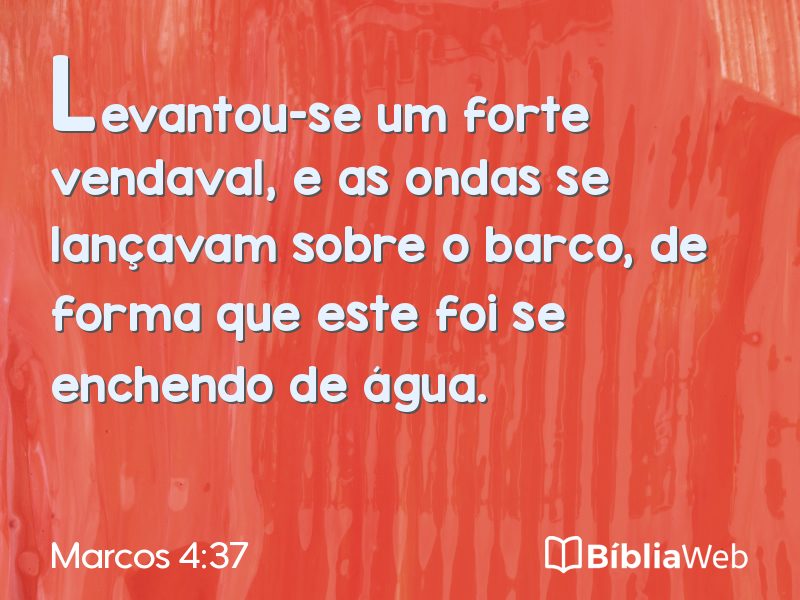 Marcos 4:37 em imagem para compartilhar