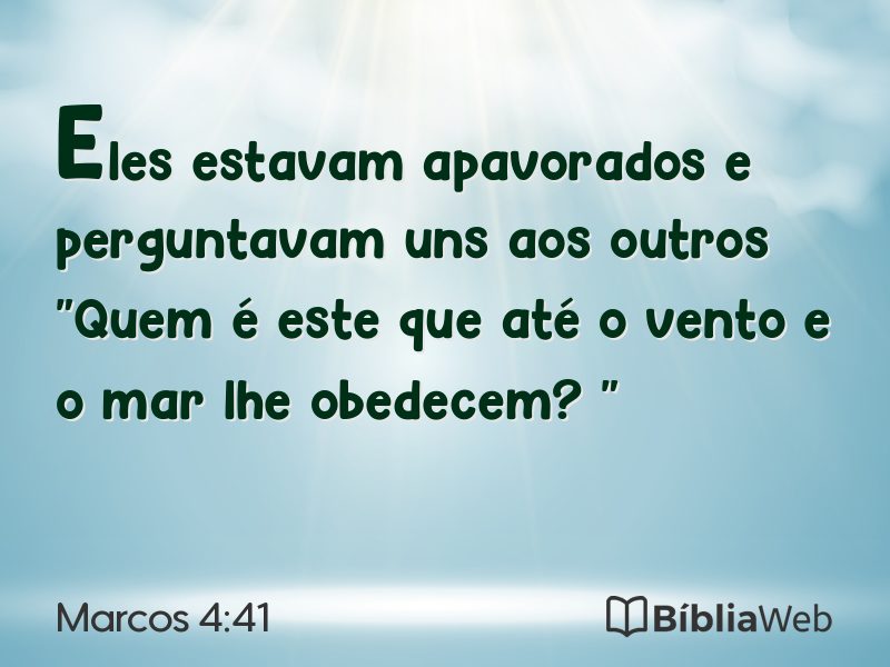 Marcos 4:41 em imagem para compartilhar