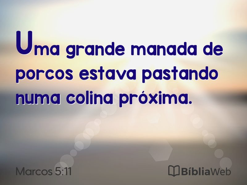 Marcos 5:11 em imagem para compartilhar