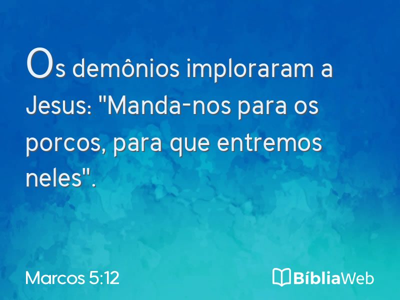 Marcos 5:12 em imagem para compartilhar