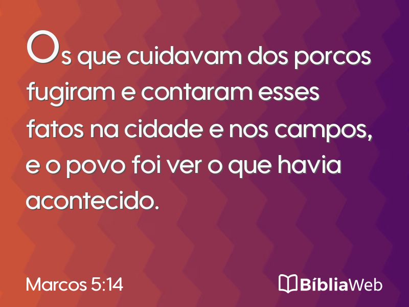 Marcos 5:14 em imagem para compartilhar