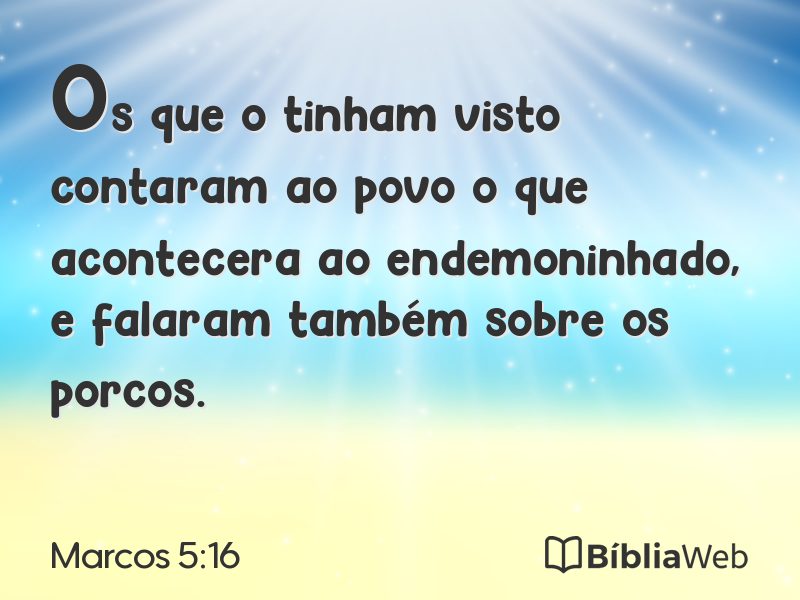 Marcos 5:16 em imagem para compartilhar