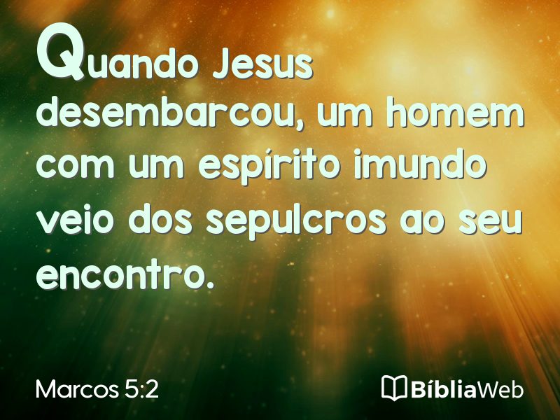 Marcos 5:2 em imagem para compartilhar